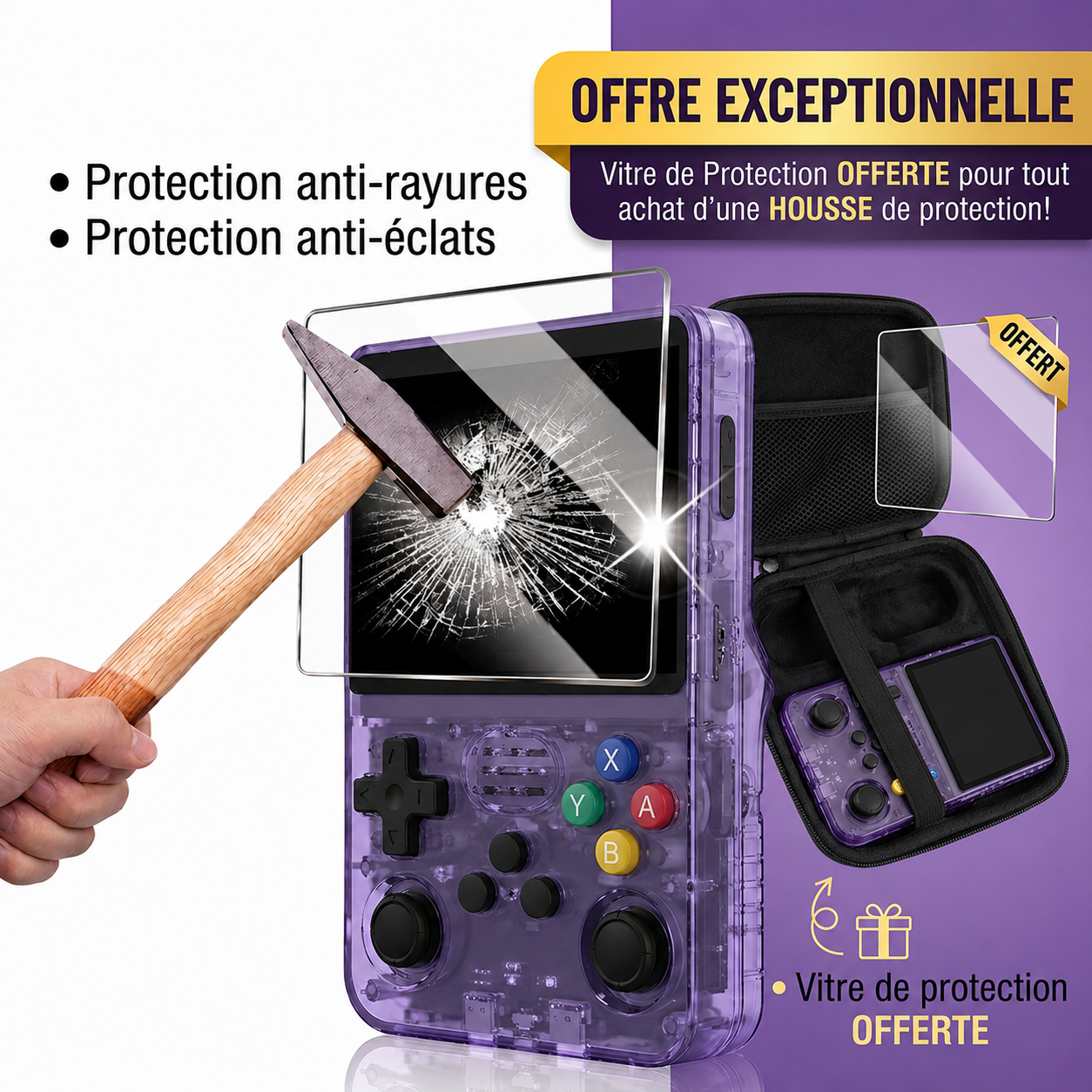 Housse de Protection + vitre de protection offerte